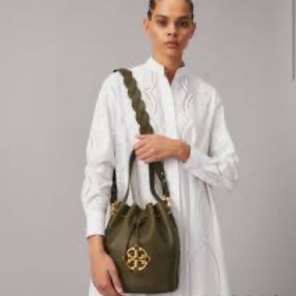 Tory Burch Green Miller Bucket Bag- Gorgeous! - Picture 4 of 11